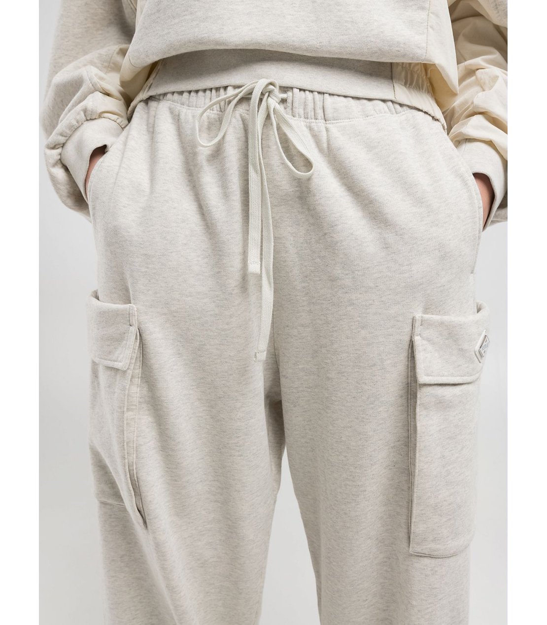 フレンチテリーフリースカーゴジョガー 詳細画像 ライトメランジグレー 7